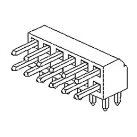 Molex Board Connector, 40 Contact(S), 2 Row(S), Male, Right Angle, 0.079 Inch Pitch, Solder Terminal,  877604016